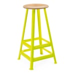 Tabouret de bar Chemnitz RAL1026 Jaune brillant