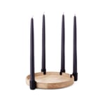 Candelabro Luna Roble / Negro