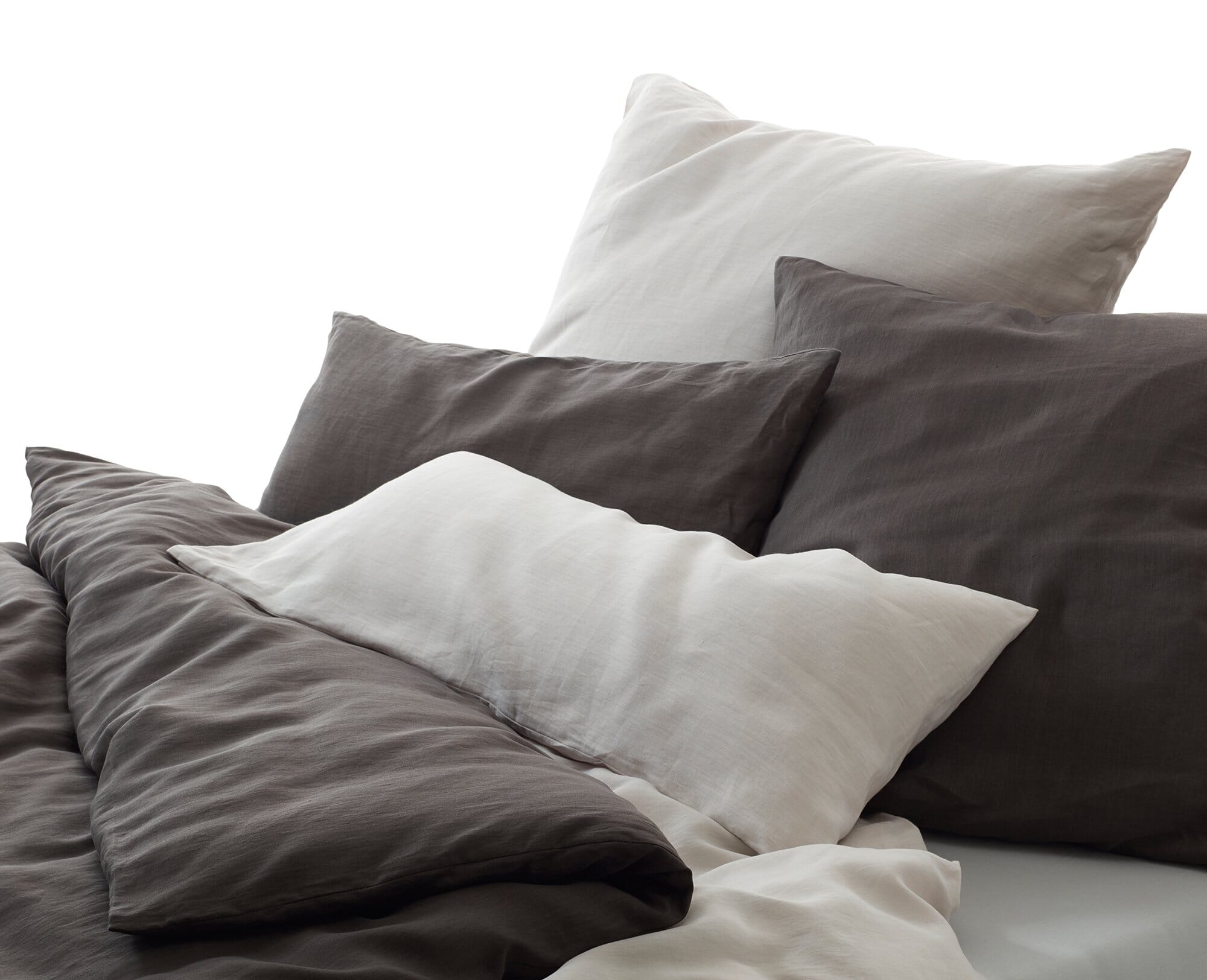 grey linen pillow cases