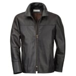 Men’s Leather Jacket Made of Horse Pull-Up Leather by Hack Black Brown
