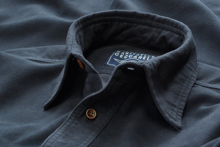 Chemise en moleskine Bleu foncé, vue détaillée