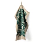 Tea towel leaf print Nature dark green