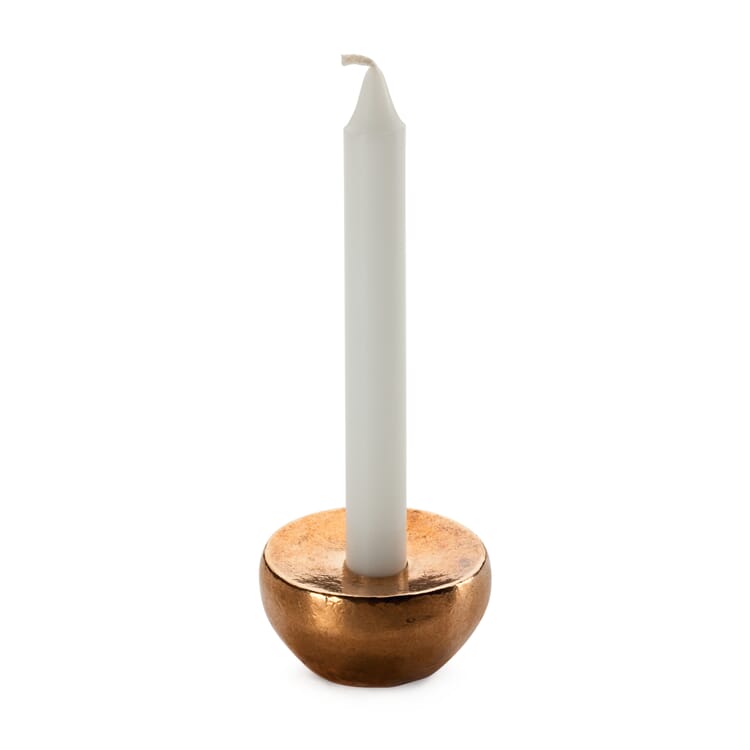 Piccolo candeliere da tavolo in bronzo fuso