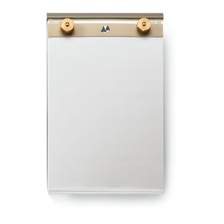 Notesblok i aluminium og messing, Medium