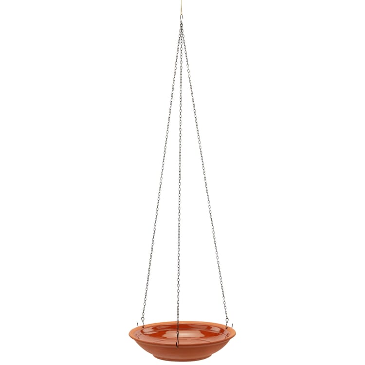 Hængende fuglebad i terrakotta