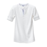 Herenvest halve mouw fijne rib Wit