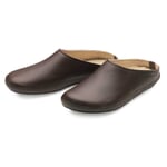 Elk leather slipper Dark brown