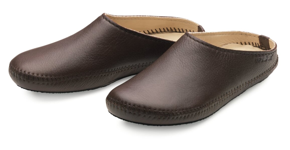 Unisex-Hausschuh Rindleder Braun