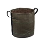 Bac à plantes Bacsac - récipient cylindrique 25 litres Vert/marron