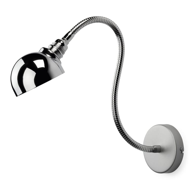 Lampada da parete flessibile, cromato