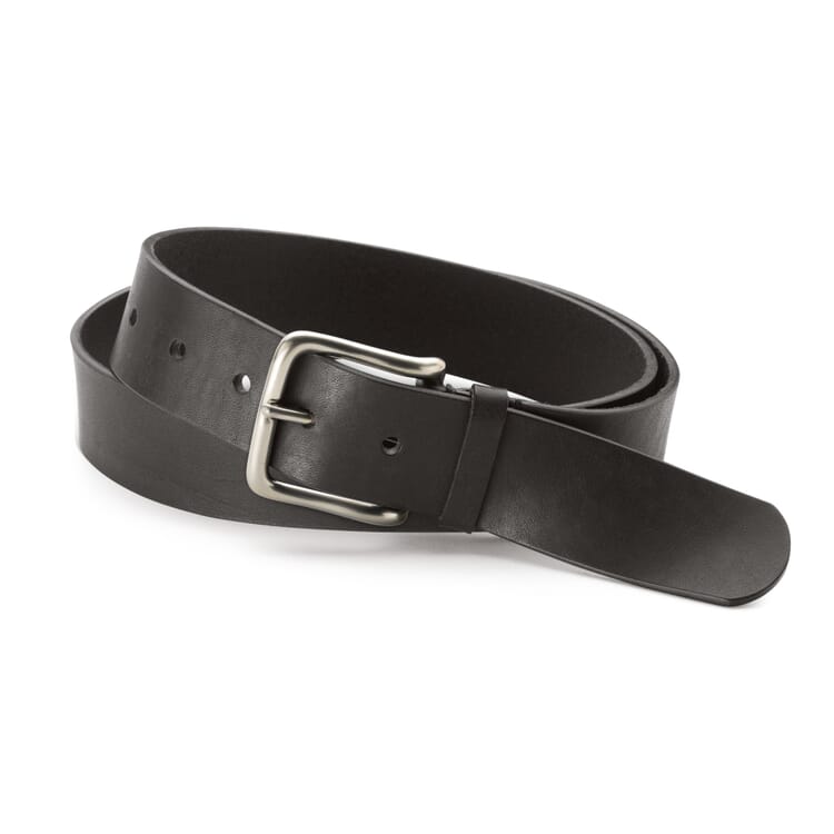Schröder Men’s Harness Leather Belt, Black