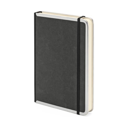 Notebook metal edge A5, Blank, Black | Manufactum