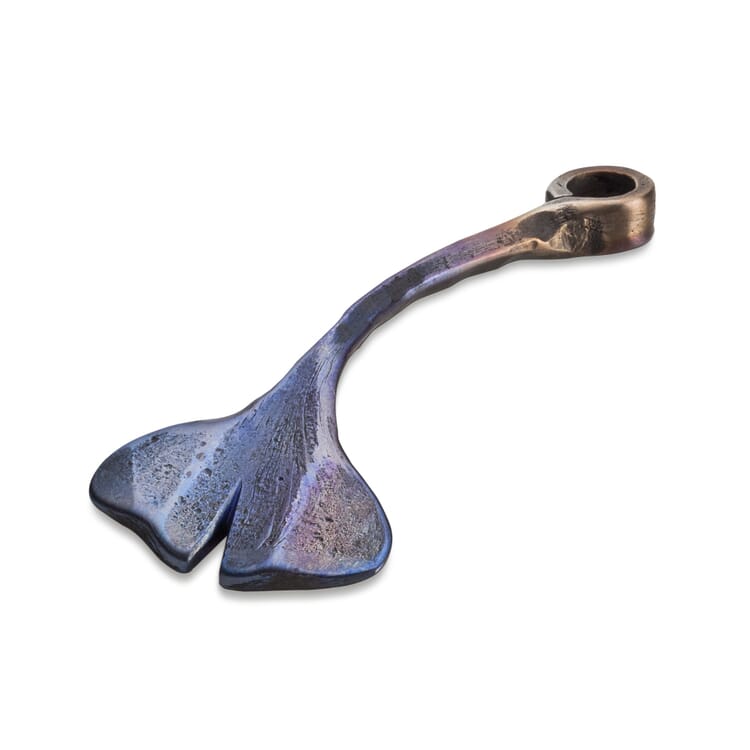 Forged Ginkgo Leaf Key Ring