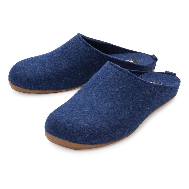 Zapatillas de fieltro, Azul