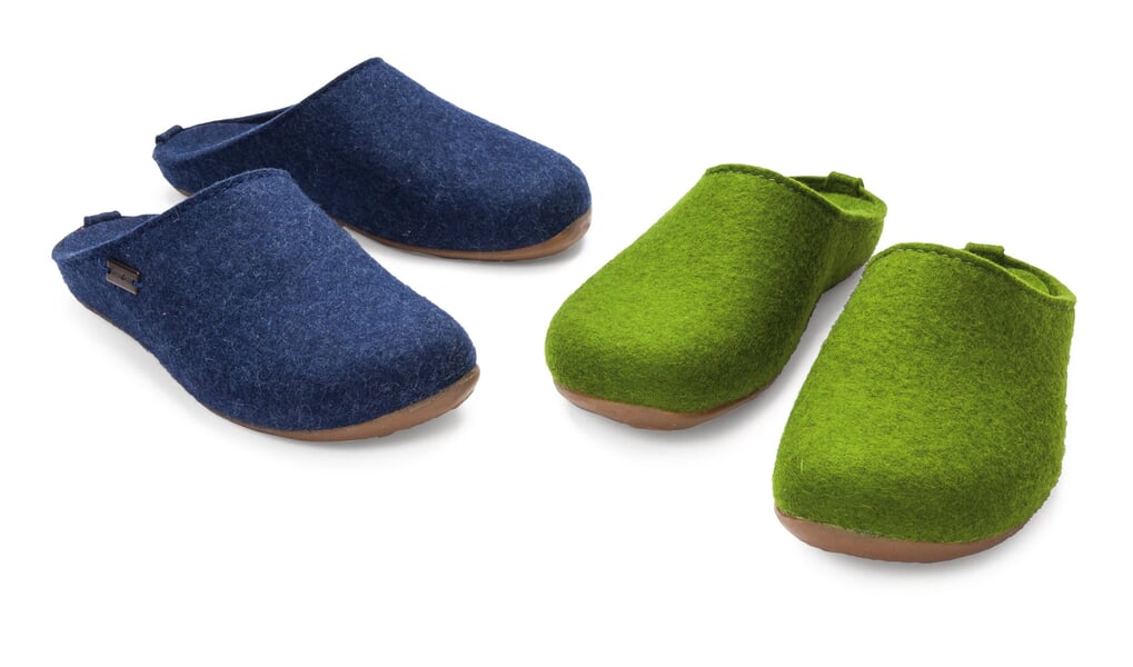 Vilten pantoffels Blauw