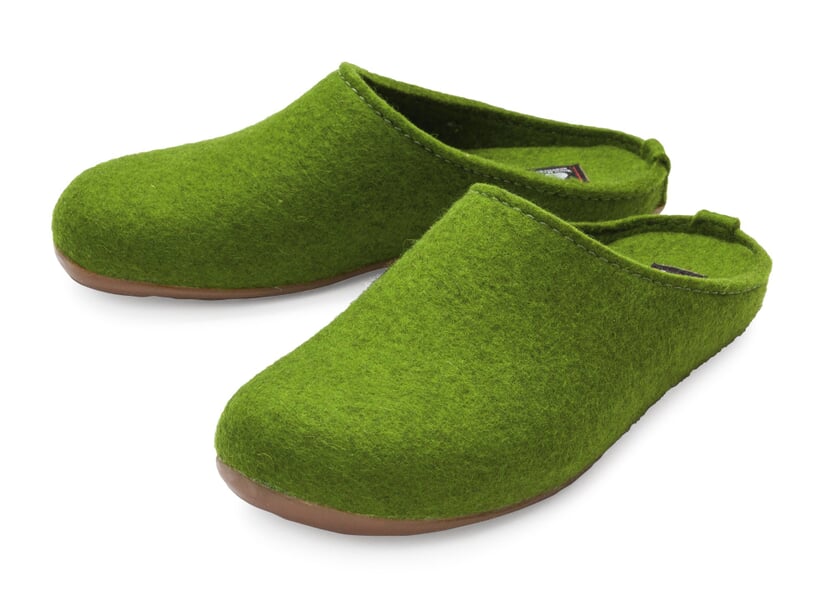 Filzslipper Grün