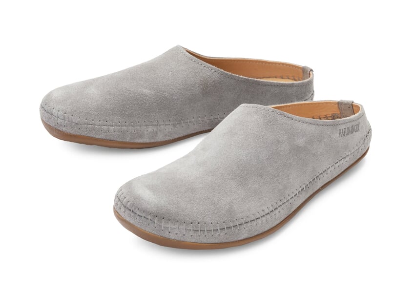 Velourspantoffel Grafit