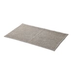 Tapis de bain piqué gaufré demi-lin Gris