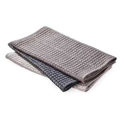 Natural Washable Bath Mat Made of Natural Linen and Waffle Fabrics 