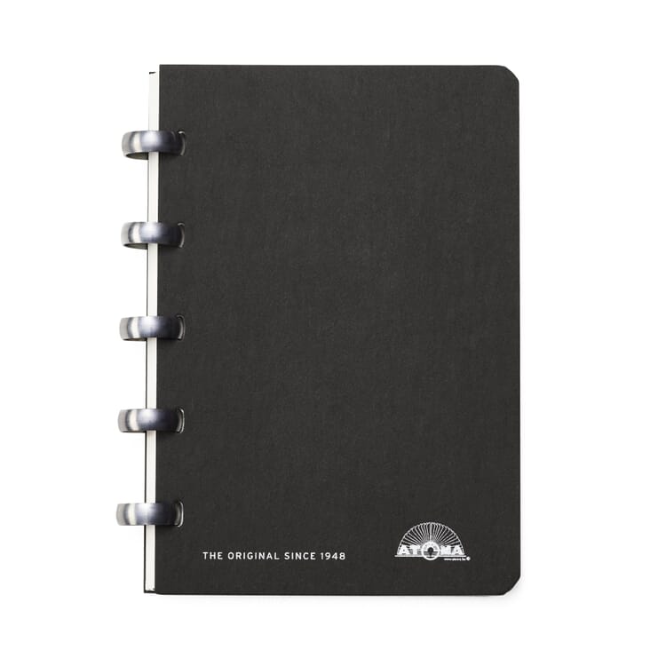 Atoma notebook A6 blank, Black