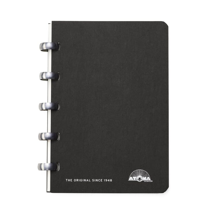 Atoma notesbog A6 blank, Sort