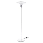 Louis Poulsen Floor Lamp Opal Glass PH 3½-2½ Chrome plated