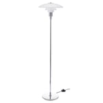 Louis Poulsen Staande Lamp Opaal Glas PH 3½-2½ Verchroomd