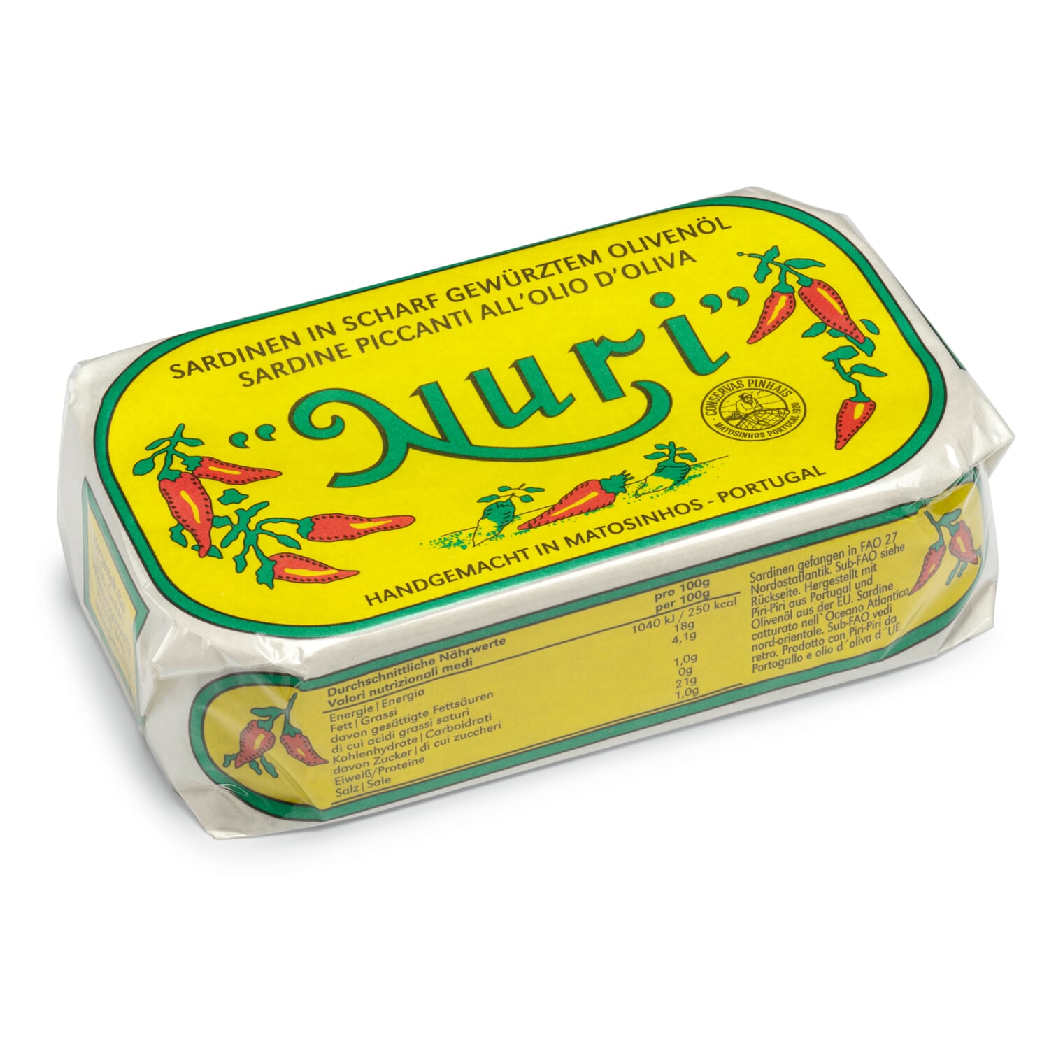 Sardines portugaises à l'huile d'olive 125g (boîte de conserve)