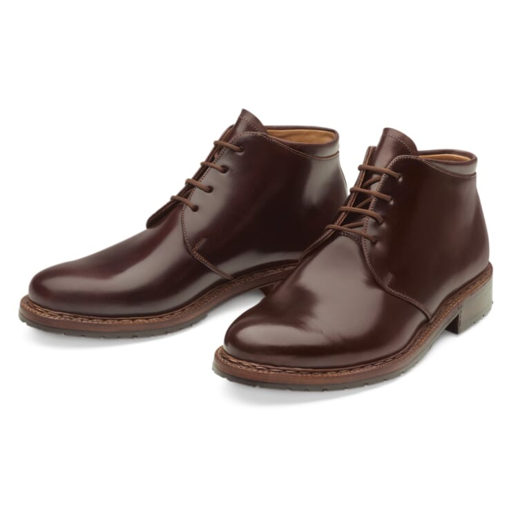 Horse Leather Ankle Boots, Ox-blood