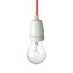 Lampe suspendue Classic rouge/blanc