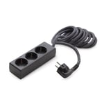 3-Outlet Powerstrip Black and White
