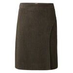 Wrap-Around Look Skirt Brown melange
