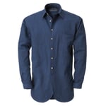 Frank Leder Herrenhemd Blau