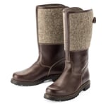 Botas de hombre caña de fieltro Marrón