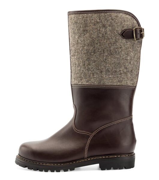 Men boots felt shaft Brown