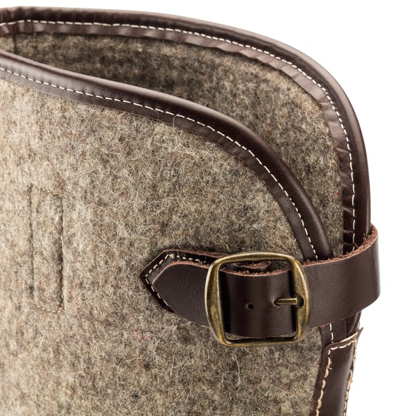 Bottes pour hommes à tige feutrée Marron, vue détaillée