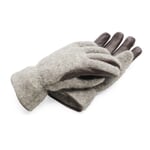 Men’s Glove Made of Loden and Lamb’s Leather Grey-Brown