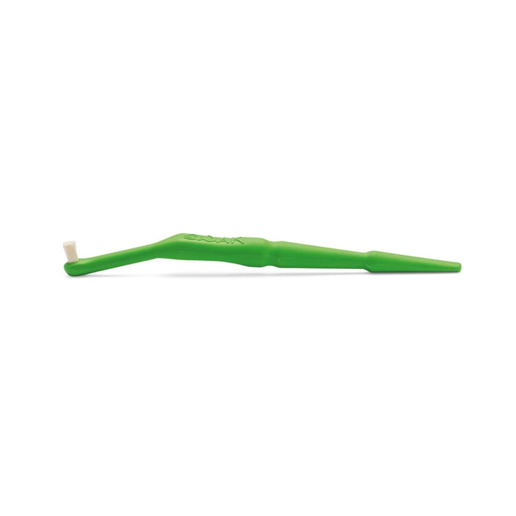Toothbrush with Replaceable Head from Miswak Wood, Green