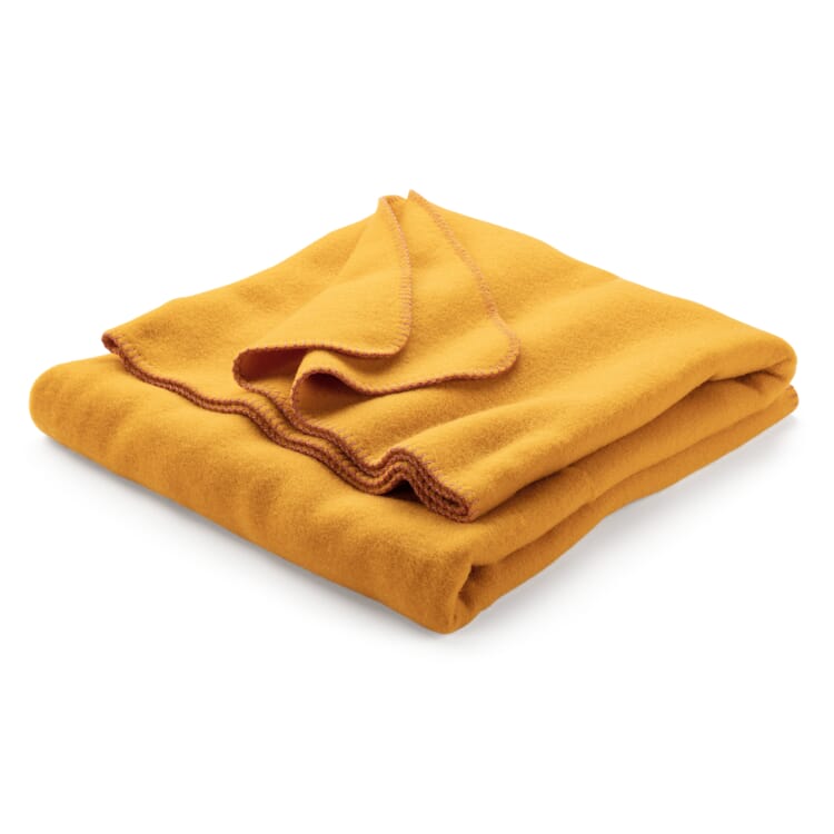 Virgin wool blanket, Yellow