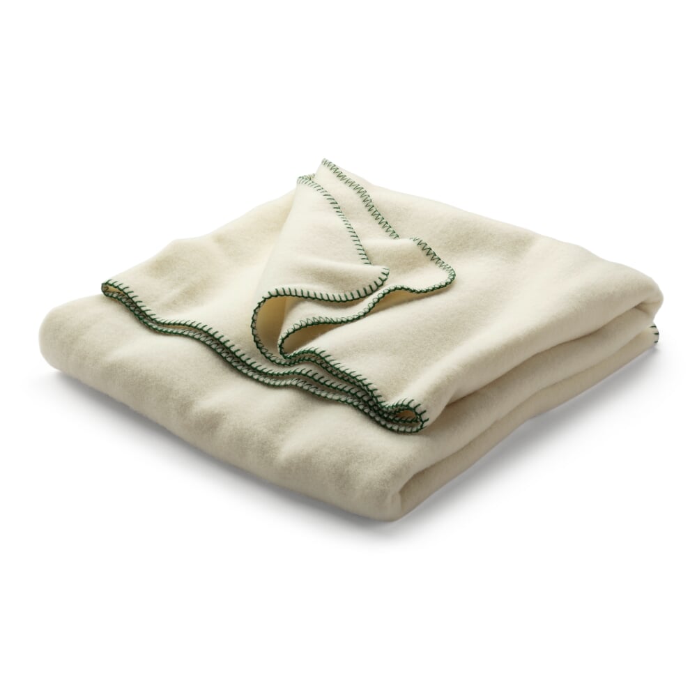 Virgin wool blanket, White Manufactum