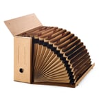 Folder with Fan-Out Compartments Brown
