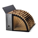 Fan folder cardboard Black