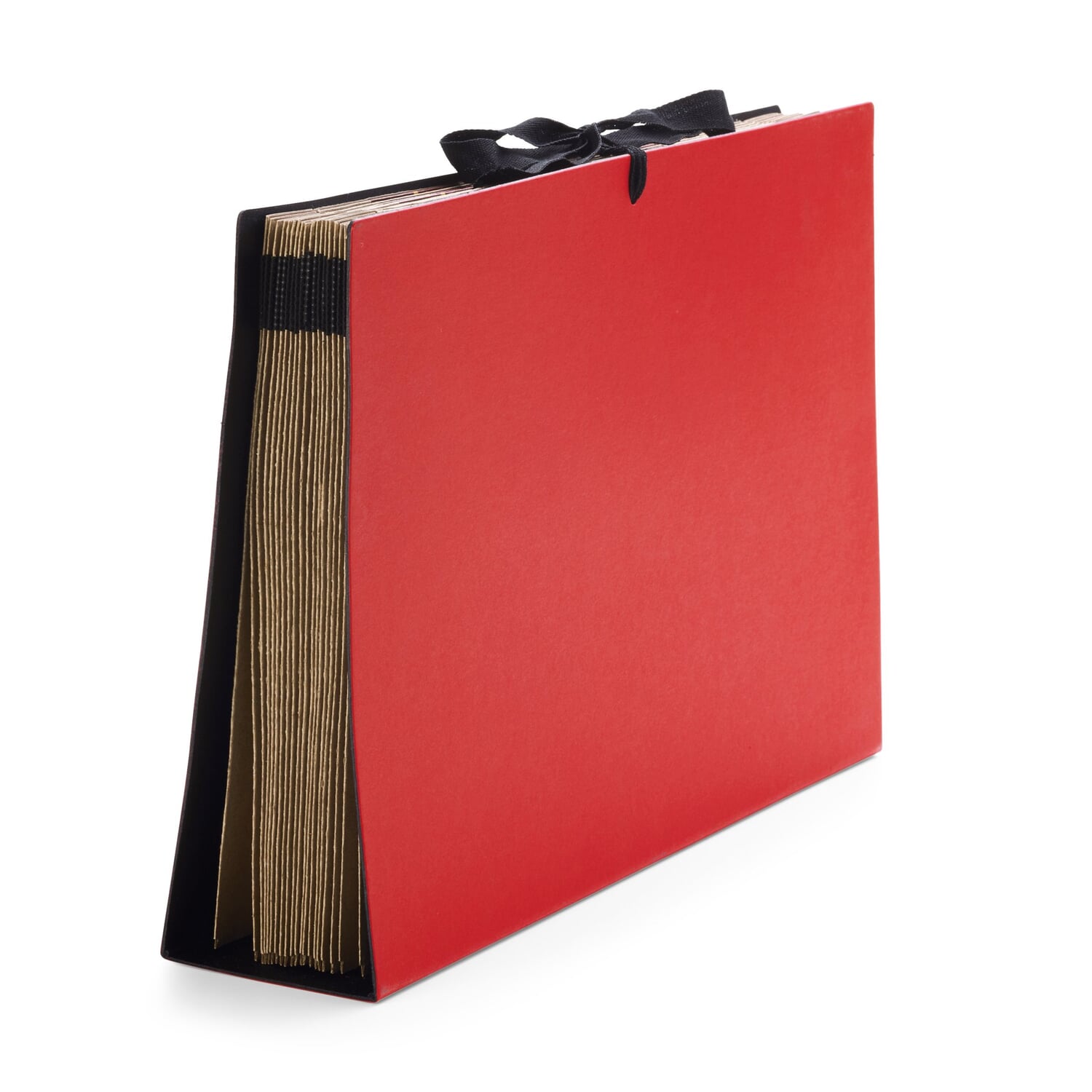 Cardboard Folder with FanOut Compartments in A4, Red Manufactum