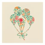 Greeting card silhouette Balloons
