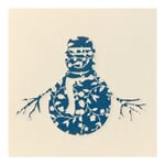 Greeting card silhouette Snowman