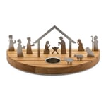 Nativity Scene Stainless Steel Oak