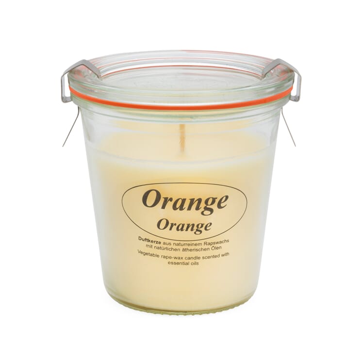 Bougie de colza Bocal Weck, Orange