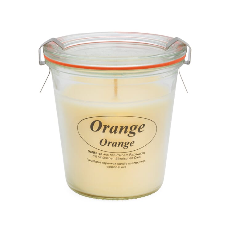 Rape candle Weck® jar, Orange