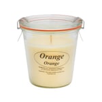 Scented Candle Made of Rape Seed Wax in a Weck® Glass Orange