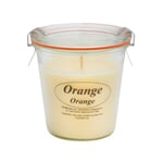Scented Candle Made of Rape Seed Wax in a Weck® Glass Orange